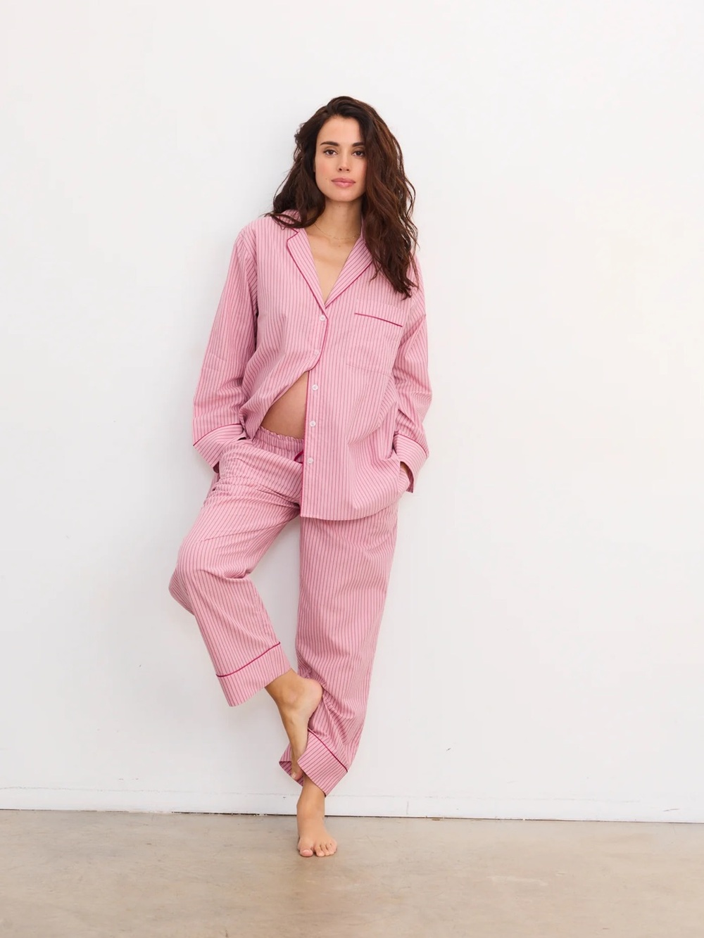 New Hatch Pink Striped Women's Pajama Set